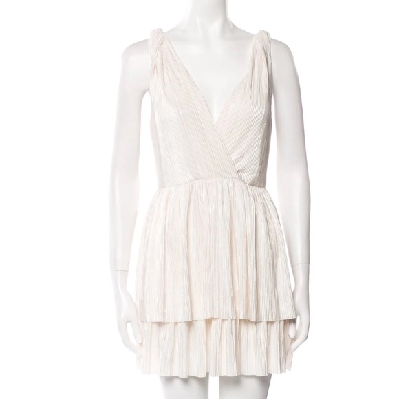 Sabina Musayev White shimmery Mini Dress size medium - Picture 9 of 9